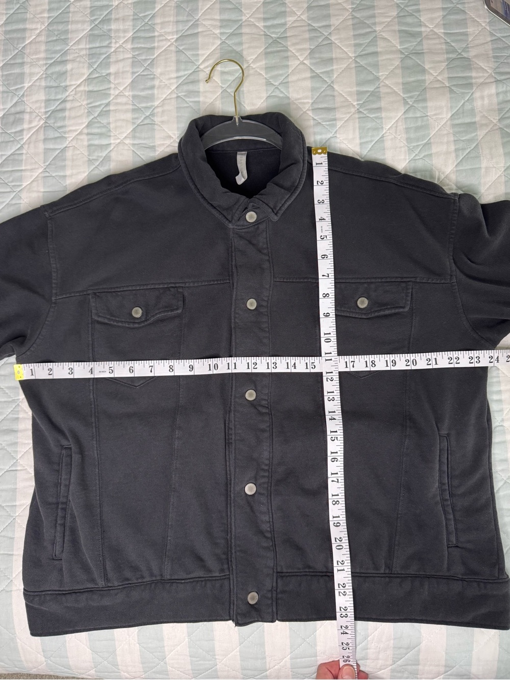 Fabletics Lara Oversized Terry Jacket Black Size XS - Picture 8 of 9